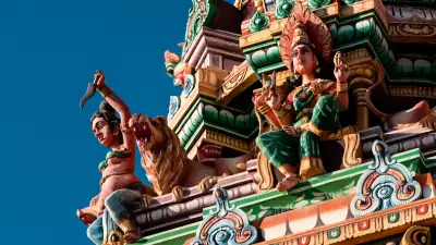 A Hindu temple in Port Louis, Mauritius
