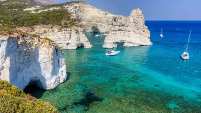 The isle of Milos in Greece