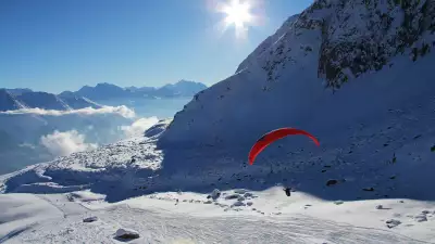 Paragliding in the Aletsch Arena, Valais, Switzerland