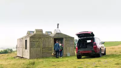 Unloading at Brockloch Bothy, Galloway, Scotland