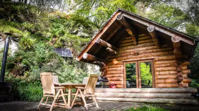 Best self-catering in the UK: Wood Cabin, Lake District in the sunshine
