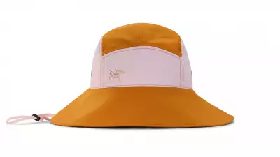 Best camping equipment: Arc'teryx Sinsola Hat Colour Block in orange