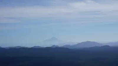 Views of Mt Hood and Mt Adams from Gifford Pinchot National Forest