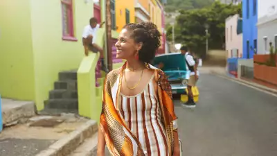 Strolling through Bo Kaap in Cape Town