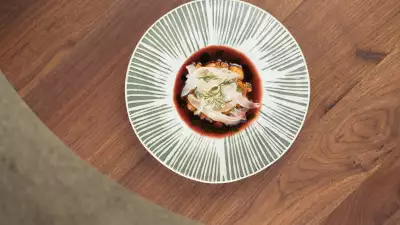 Smoked giant squid with chickpea and cod tripe stew