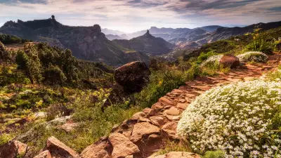 The summits of Nublo Bentaiga and Tejeda on Gran Canaria