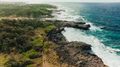 The final stretch of The Beachcomber Trail du Sud Sauvage