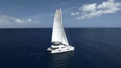 Sailing on a catamaran
