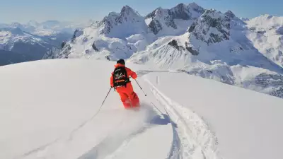 Off-piste powder in Lech, Austria