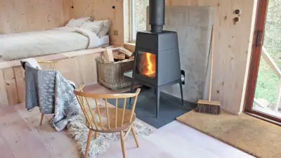 Cosy fires at Gorse Cabin