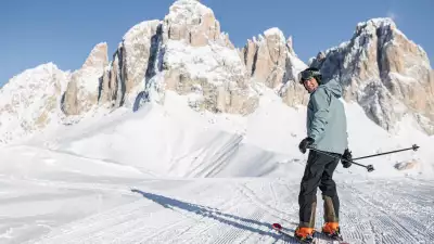 Skiing in the Dolomites