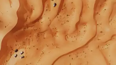 An aerial view of the Rub al Khali desert, Oman