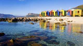 Cabanas-at-Muizenberg-beach,-Western-Cape-2
