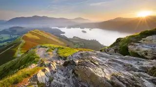 Catbells-Sunrise,-Cumbria,-by-Bart-Heirweg,-(Take-a-view,-2013)