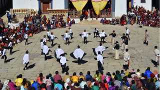 Crane dance in Bhutan