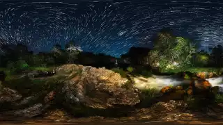 Photograph of the Milky Way stars at night in Alto Paraiso de Goias, Brazil