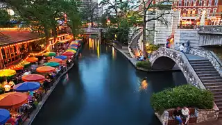 San Antonio River in the evening