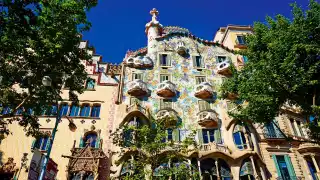Architecture of Gaudi in Barcelona, Spain