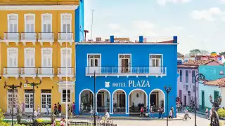 A hotel and square in Cuba