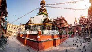 Prayer flag hanging in Kathmandu