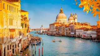 Autumnal view of the Grand Canal, Venice