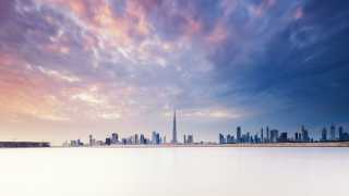 Dubai skyline from Arabian gulf