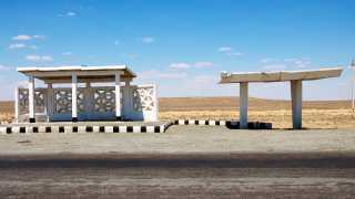 Uzbek Silk Road bus shelter