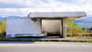 Bus stop in Georgia