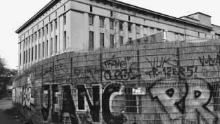 Black and white exterior of Berghain