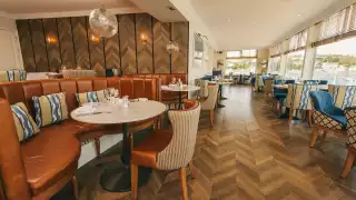 The restaurant at The Greenbank Hotel, Cornwall