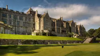 Exterior of five-star Bovey Castle hotel near Exeter