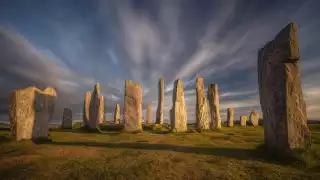 Stone cricle on the Isle of Lewis, Scotland