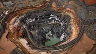 Gold mine in Australia from above