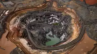 Gold mine in Australia from above