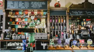 The bar at The Malt Cross, Nottingham