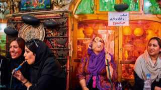 Shisha smokers in Isfahan, Iran