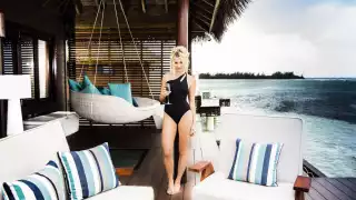 Pixie Lott at Sandals Overwater Villas in Jamaica