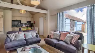 Living area at Barsham Barns, North Norfolk