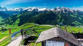 Mountain coaster run on Rellerli mountain, close to Gstaad, Switzerland