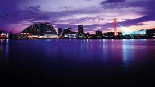 Kobe skyline seen from port