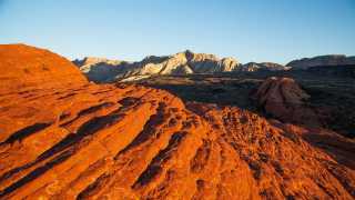Ancient lava flows and sand dunes in Snow Canyon State Park, Utah