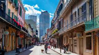 Royal Street looking towards downtown, French Quarter, New Orleans, Louisiana, USA