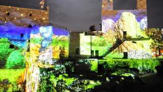 Art projections in Jerusalem, Israel