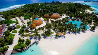 Aerial view of Holiday Inn Kandooma Maldives