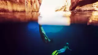 Snorkelling family in Croatia