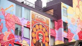 Ulysses street art in Temple Bar, Dublin