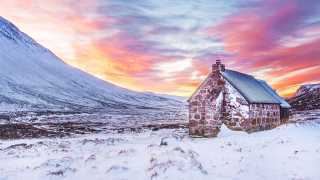 Bothy in the Scottish highlands