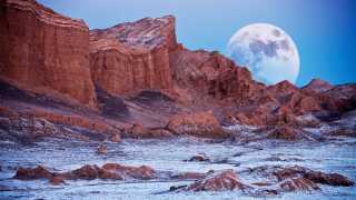 Supermoon in the Atacama Desert, Chile
