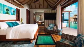 Bedroom at Sandals over water villas