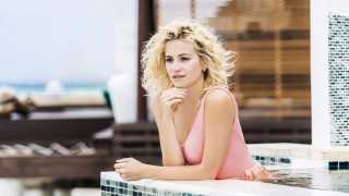 Pixie Lott at Sandals Royal Caribbean's new over-the-water suites